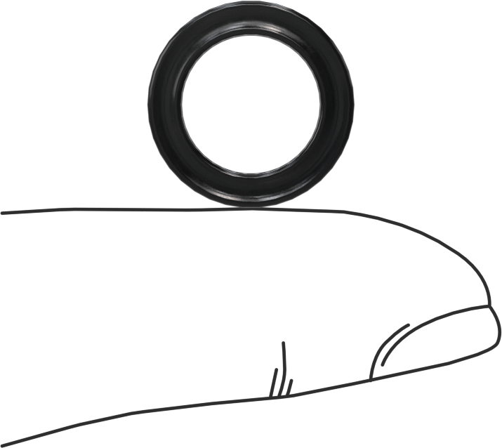 Kimyasallara Dayanıklı Viton® Floroelastomer O-Ring, X-Profil, 3/32 Kesirli Genişlik, Dash No. 111