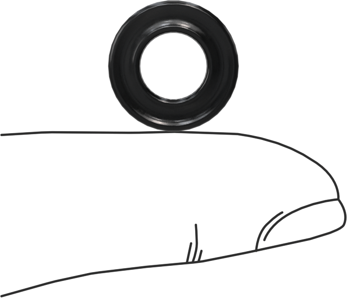 Kimyasallara Dayanıklı Viton® Floroelastomer O-Ring, X-Profil, 1/8 Kesirli Genişlik, Dash No. 203