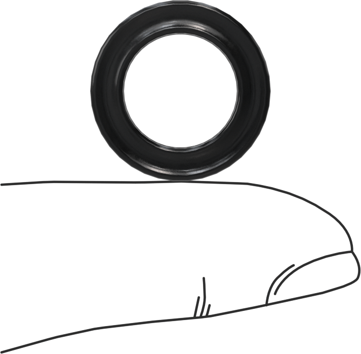 Kimyasallara Dayanıklı Viton® Floroelastomer O-Ring, X-Profil, 1/8 Kesirli Genişlik, Dash No. 206