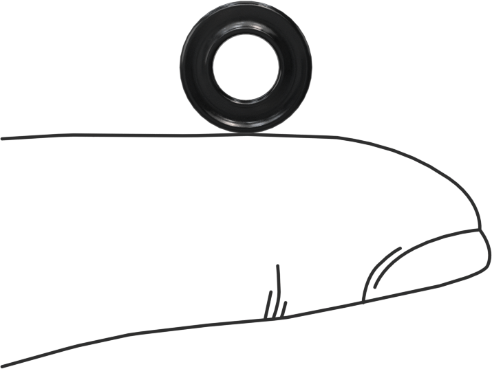 Kimyasallara Dayanıklı Viton® Floroelastomer O-Ring, X-Profil, 3/32 Kesirli Genişlik, Dash Numarası 107