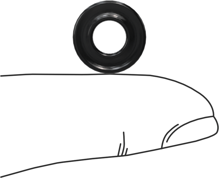 Kimyasallara Dayanıklı Viton® Floroelastomer O-Ring, X-Profil, 1/8 Kesirli Genişlik, Dash No. 202