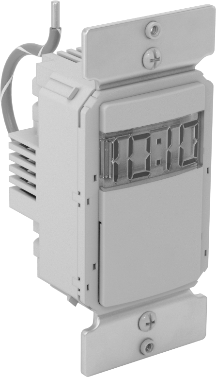 Geçersiz Kılma Özelliğine Sahip Duvara Monte Basmalı Zamanlayıcı Anahtarı, Geri Sayım LCD ve Ayarlanan Zaman Hatırlatma, 1/16 hp@125V AC
