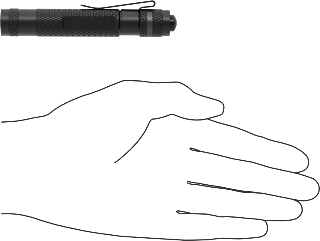 Sabit Odaklı El Feneri, 15 Lumens, 4" Toplam Uzunluk
