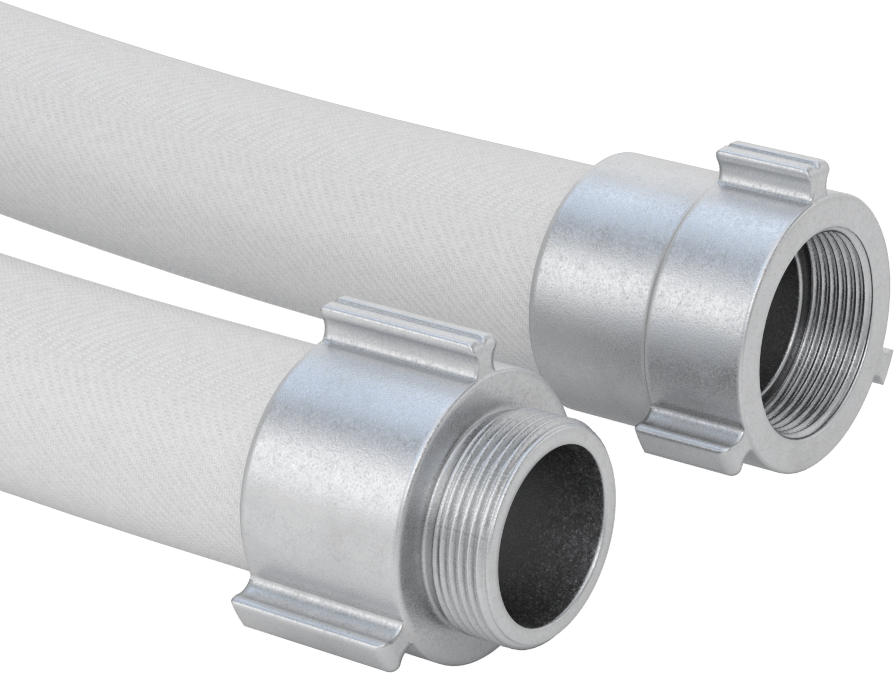 Ekstra Dayanıklı Yangın Söndürme Hortumu, Alüminyum, 1-1/2 NPSH, Rocker Lug, 1-15/16" OD, 50 Fit Uzunluk