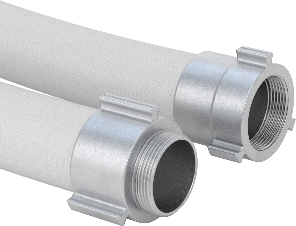 Ekstra Dayanıklı Yangın Söndürme Hortumu, Alüminyum, 2-1/2 NPSH, Rocker Lug, 2-1/2" ID, 3" OD, 50 Fit Uzunluk