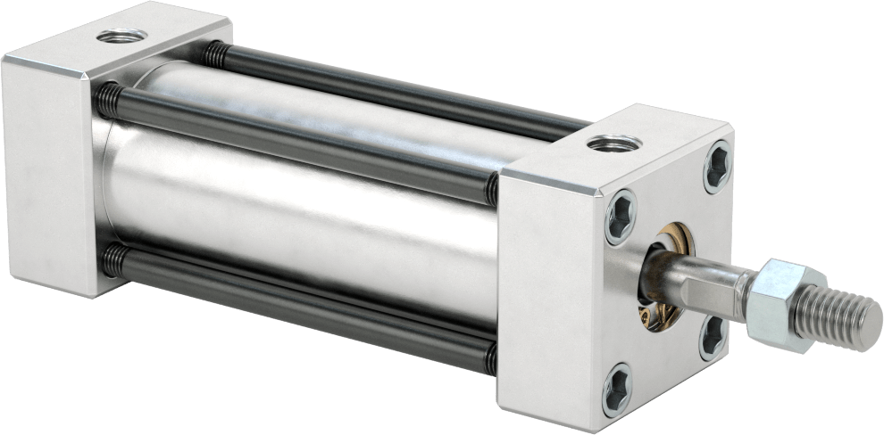 Bağlantı Çubuğu Hava Silindiri, Çift Etkili, 1-1/4" Delik, 1-13/16" Genişlik, 2-1/2" Strok