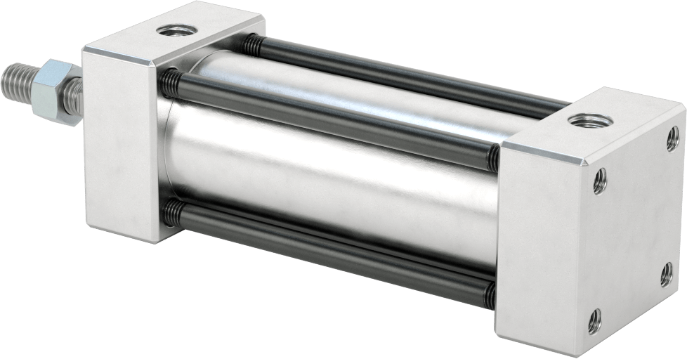 Bağlantı Çubuğu Hava Silindiri, Çift Etkili, 1-1/4" Delik, 1-13/16" Genişlik, 2-1/2" Strok