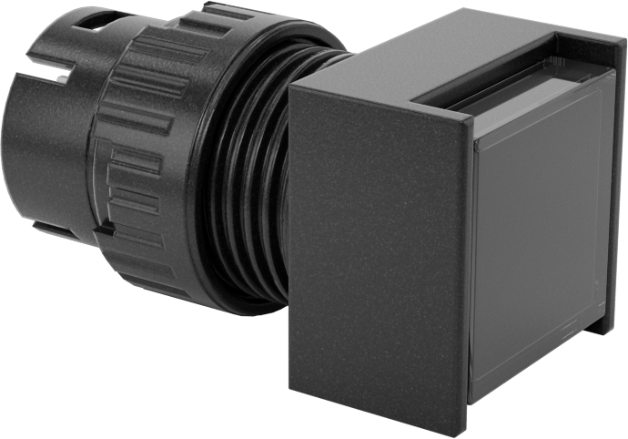 11/16" Kare Basmalı Düğme Aktüatör, 16 mm Panel Montajlı Plastik Anahtar için