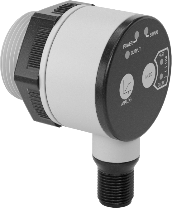 Mikro M12 Konektörli Ultrasonik Verici, Dirsek, Analog, 0VDC-10VDC, 300-3000 mm Mesafe