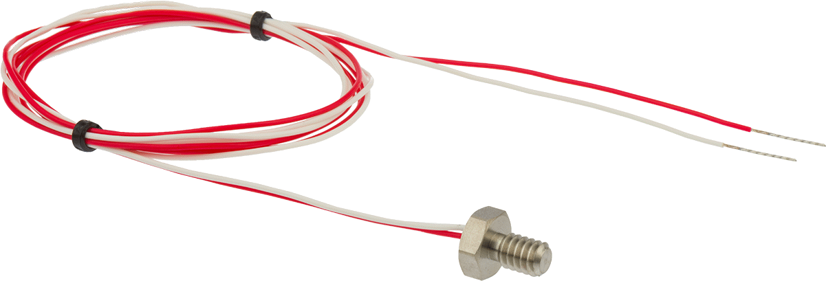 Yüzeyler için RTD Probu, Tel Bağlantıları, 1000 Ohm, 1/4"-20 Diş Boyutu