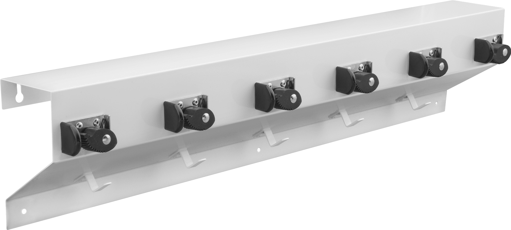 Alet Tutucu Rafı, 3/4“ ila 1-1/8” Parça Çapı için 6 Tutucu ve 5 Kancalı