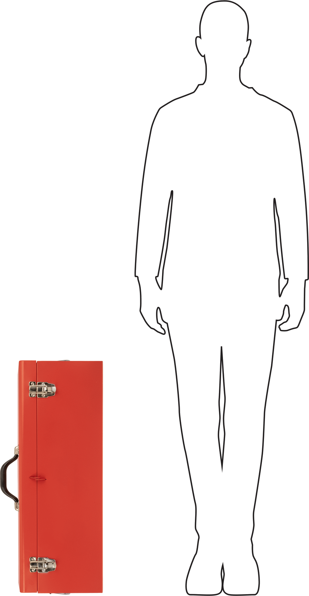 Çıkarılabilir Taşıma Tepsili Çelik Saklama Kutusu, 26" Genişlik, 8-1/2" Derinlik, 9-1/2" Yükseklik, 19 lb. Ağırlık