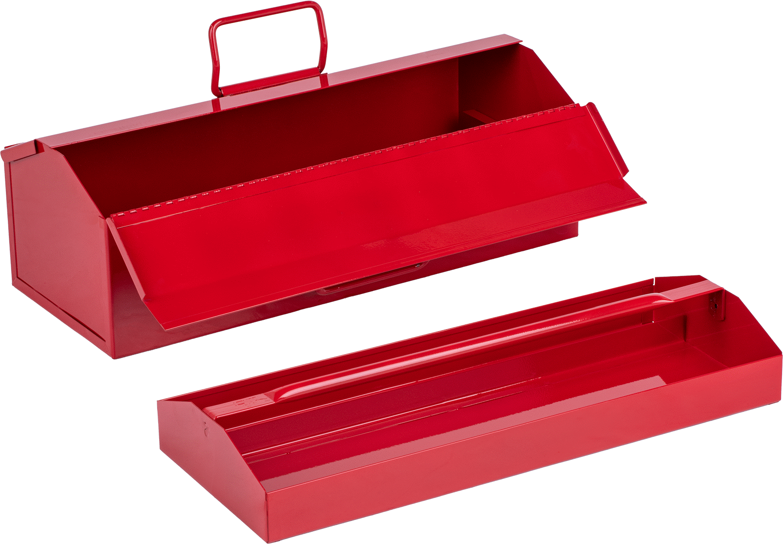 Çıkarılabilir Taşıma Tepsili Çelik Saklama Kutusu, 21 inç Genişlik, 8-1/2" Derinlik, 7-1/4" Yükseklik, 15 lbs Ağırlık