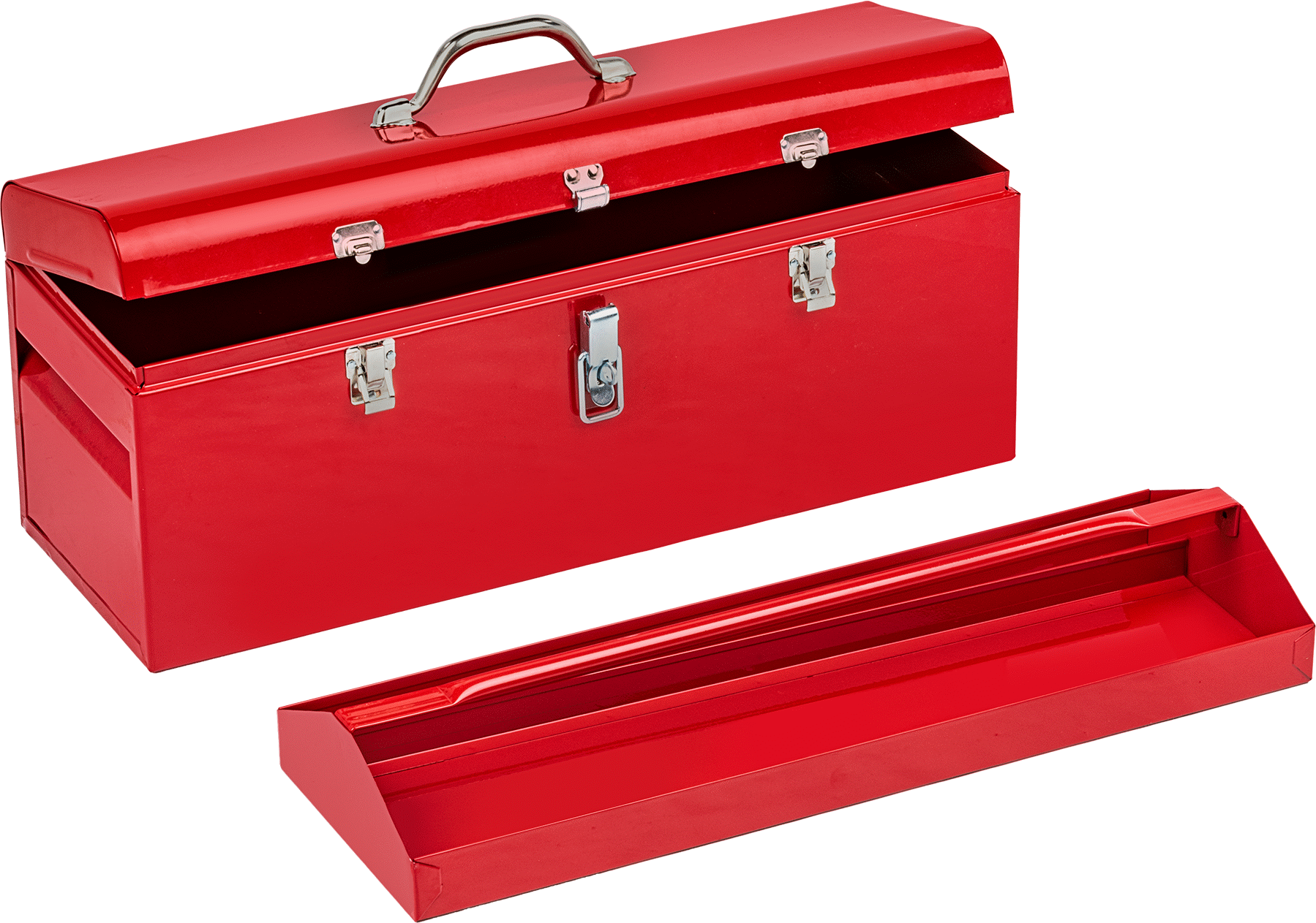 Çıkarılabilir Taşıma Tepsili Çelik Saklama Kutusu, 24-1/8" Genişlik, 8-1/2" Derinlik, 9-3/4" Yükseklik, 16 lbs. Ağırlık