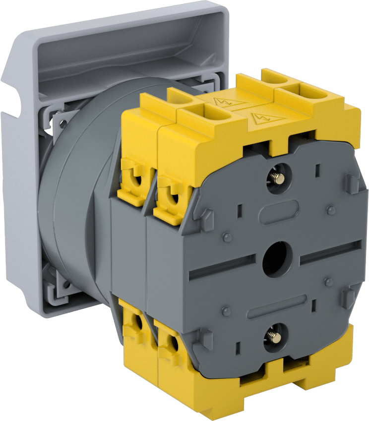 Kompakt Ayırma Anahtarı, Panele Monte, 3-Circuit, Gri, 63A @600V AC, 80A @24V DC