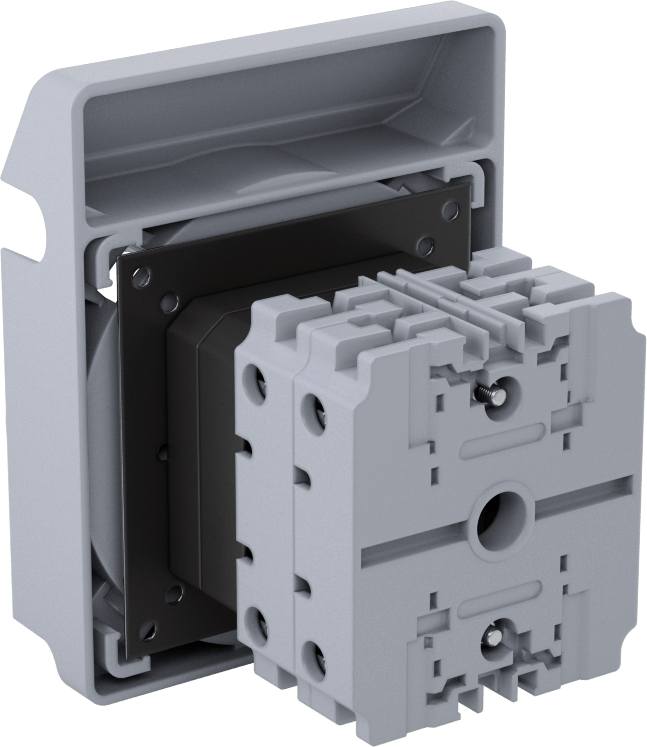 Kompakt Ayırma Anahtarı, Panele Monte, 4-Circuit, Gri, 25A @600V AC, 32A @24V DC