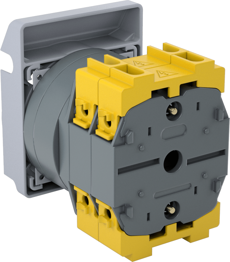 Kompakt Ayırma Anahtarı, Panele Monte, 4-Circuit, Gri, 63A @600V AC, 80A @24V DC