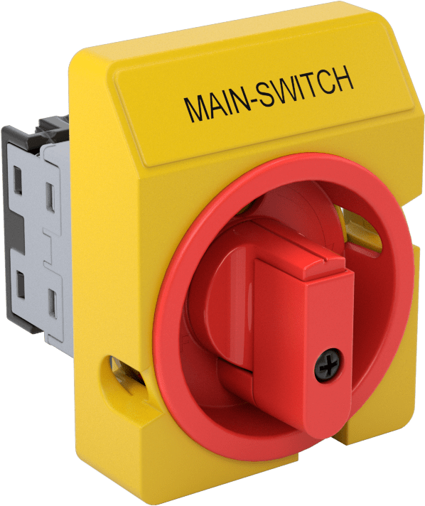 Kompakt Ayırma Anahtarı, Panele Monte, 4-Circuit, Sarı, 20A @ 600V AC, 25A @ 24V DC