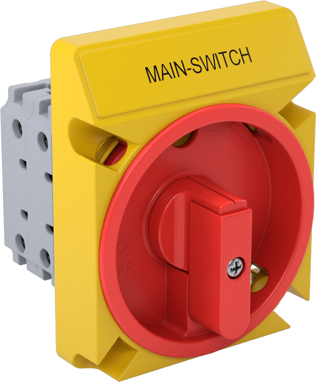 Kompakt Ayırma Anahtarı, Panele Monte, 4-Circuit, Sarı, 25A @ 600V AC, 32A @ 24V DC