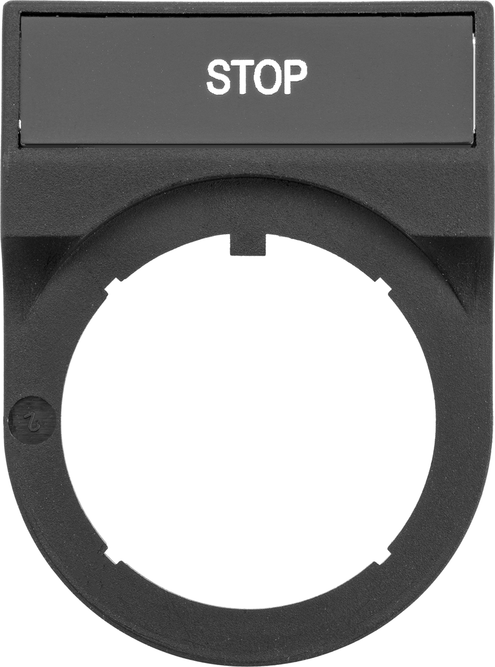 30 mm Panele Monte Anahtar Açıklama Plakası, Kırmızı Ek Parça ile, 1-9/16" Genişlik