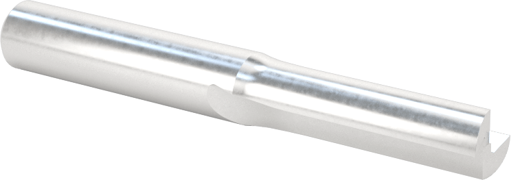 Köpük için Düz Freze Ucu, Yüksek Hızlı Çelik, V Oluk, 1/4" Kesme Çapı, 2-1/8" Toplam Uzunluk