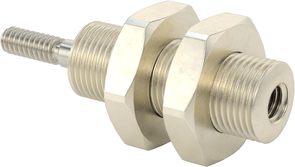 Minyatür Dişli Gövdeli Hava Silindiri, Tek Etkili, 1/4" Delik, 3/8" OD, 1/4" Strok Uzunluğu
