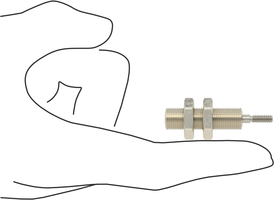 Minyatür Dişli Gövdeli Hava Silindiri, Tek Etkili, 1/4" Delik Çapı, 3/8" OD, 1/2" Strok Uzunluğu