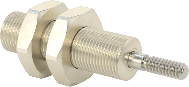 Minyatür Dişli Gövdeli Hava Silindiri, Tek Etkili, 1/4" Delik Çapı, 3/8" OD, 1/2" Strok Uzunluğu