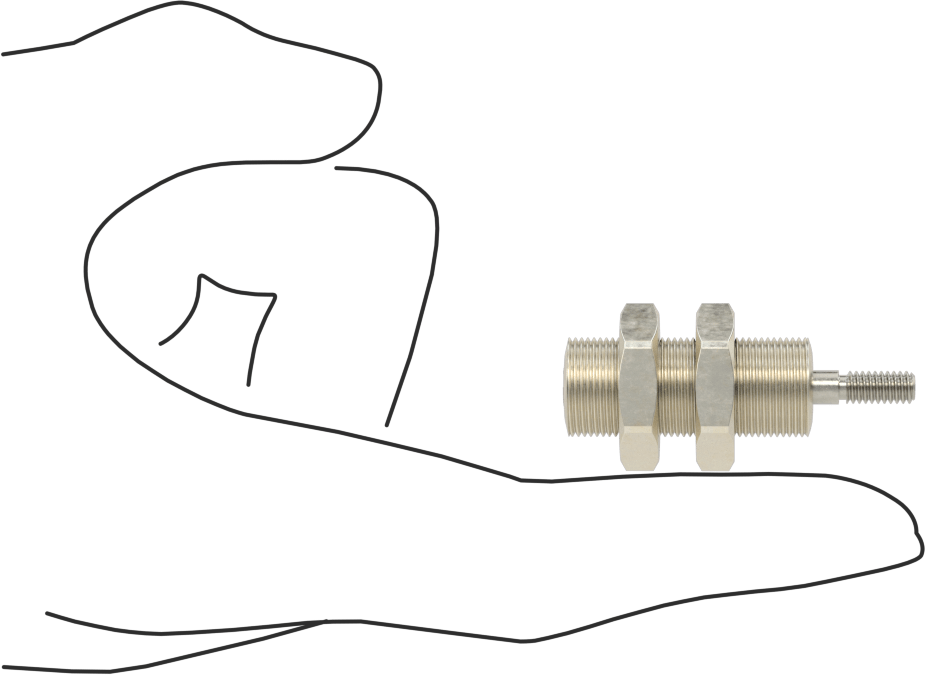 Minyatür Dişli Gövdeli Hava Silindiri, Tek Etkili, 3/8" Delik Boyutu, 1/2" OD, 1/4" Strok Uzunluğu
