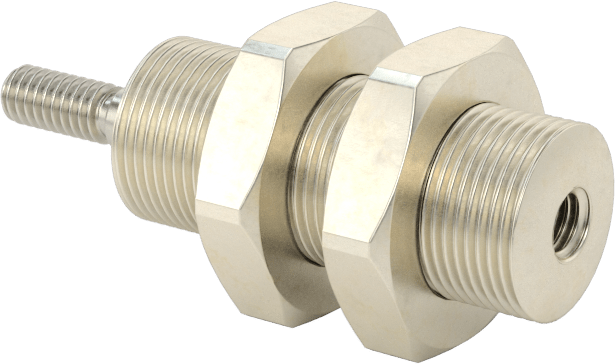 Minyatür Dişli Gövdeli Hava Silindiri, Tek Etkili, 3/8" Delik Boyutu, 1/2" OD, 1/4" Strok Uzunluğu
