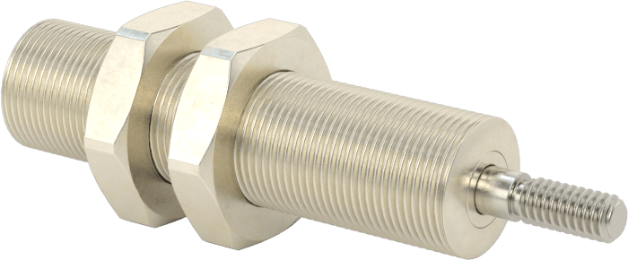 Minyatür Dişli Gövdeli Hava Silindiri, Tek Etkili, 3/8" Delik Boyutu, 1/2" OD, 1" Strok Uzunluğu