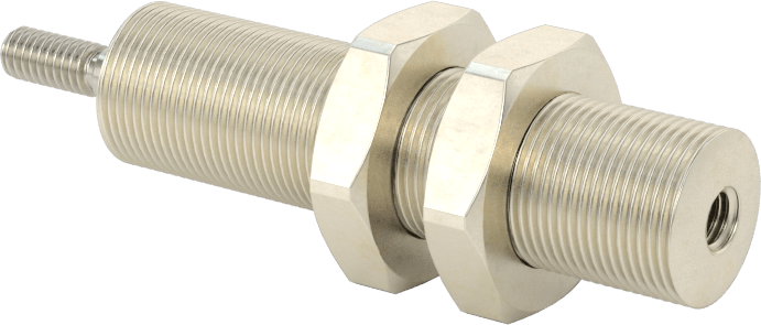 Minyatür Dişli Gövdeli Hava Silindiri, Tek Etkili, 3/8" Delik Boyutu, 1/2" OD, 1" Strok Uzunluğu