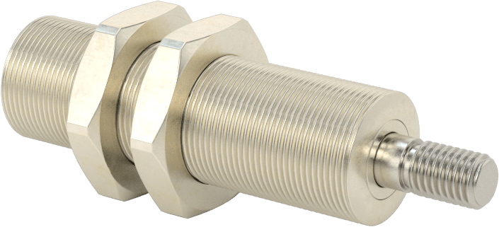 Minyatür Dişli Gövdeli Hava Silindiri, Tek Etkili, 1/2" Delik Çapı, 5/8" OD, 1" Strok Uzunluğu