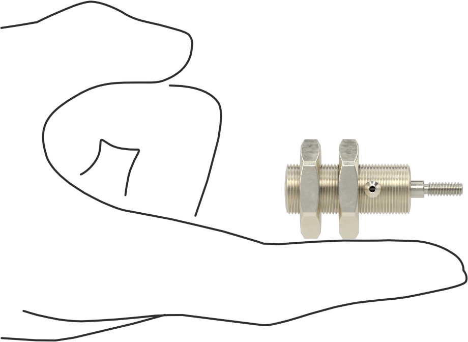 Minyatür Dişli Gövdeli Hava Silindiri, Çift Etkili, 3/8" Delik Boyutu, 1/2" OD, 1/4" Strok Uzunluğu