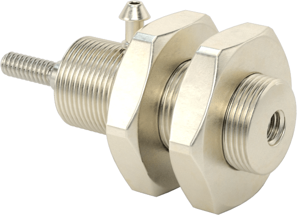 Minyatür Dişli Gövdeli Hava Silindiri, Çift Etkili, 3/8" Delik Boyutu, 1/2" OD, 1/4" Strok Uzunluğu