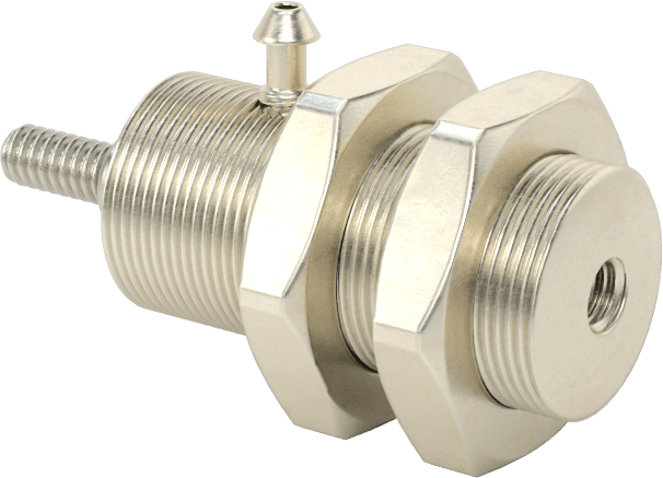 Minyatür Dişli Gövdeli Hava Silindiri, Çift Etkili, 1/2" Delik Çapı, 5/8" OD, 1/4" Strok Uzunluğu
