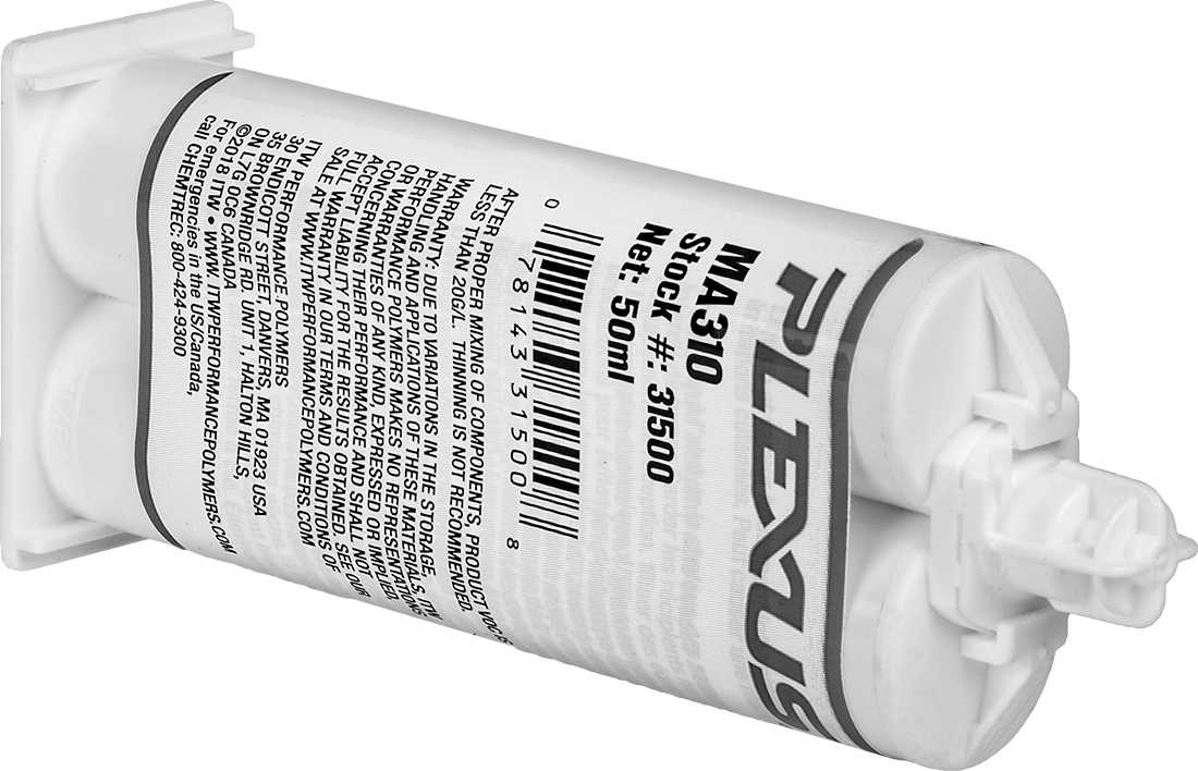 Yapısal Yapıştırıcı, Sertleştirilmiş Akrilik, Plexus MA310, 1.58 FL. oz.