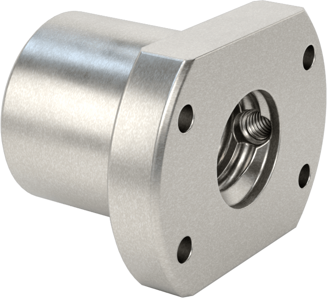 Flanşlı Top Somun, M16 Diş Boyutu, 40 mm Uzunluk, 34 mm Çap