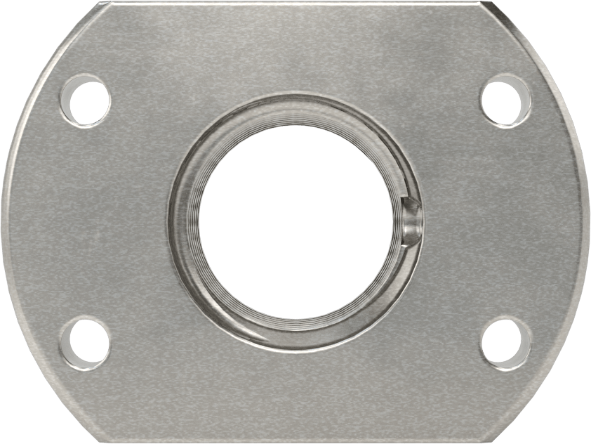 Flanşlı Top Somun, M25 Diş Boyutu, 40 mm Uzunluk, 43 mm Çap