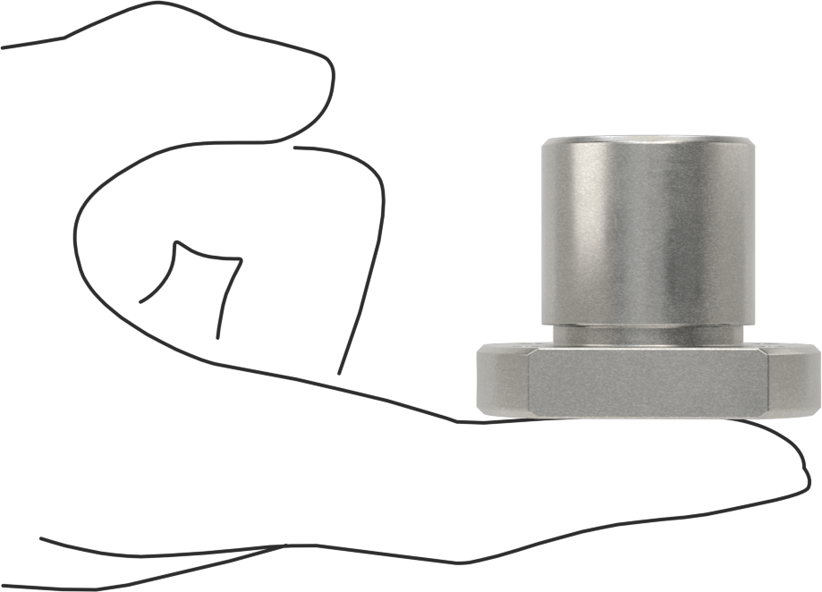 Flanşlı Top Somun, M14 Diş Boyutu, 40 mm Uzunluk, 31 mm Çap