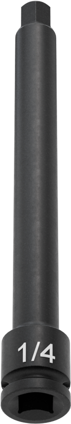 Uzun Uçlu Darbeli Altıgen Uçlu Soket, 1/4" Kare Tahrik, 1/4" Tahrik Boyutu, 4" Toplam Uzunluk