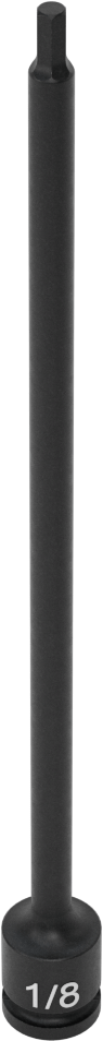Uzun Uçlu Darbeli Altıgen Uçlu Soket, 1/4" Kare Tahrik, 1/8" Tahrik Boyutu, 6" Toplam Uzunluk