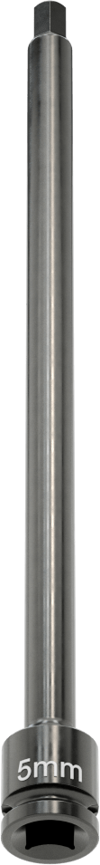 Uzun Uçlu Darbeli Altıgen Uçlu Soket, 1/4" Kare Tahrik, 5 mm Tahrik Boyutu, 6" Toplam Uzunluk
