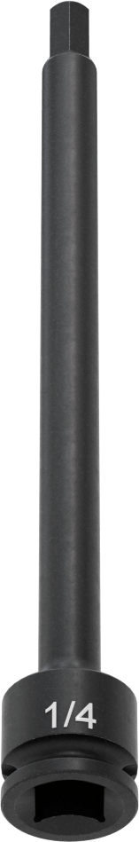 Uzun Uçlu Darbeli Altıgen Uçlu Soket, 3/8" Kare Tahrik, 1/4" Tahrik Boyutu, 6" Toplam Uzunluk