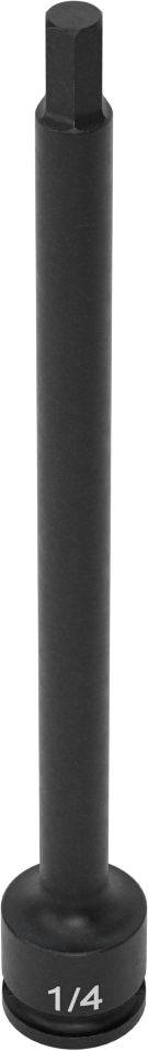Uzun Uçlu Darbeli Altıgen Uçlu Soket, 3/8" Kare Tahrik, 1/4" Tahrik Boyutu, 6" Toplam Uzunluk
