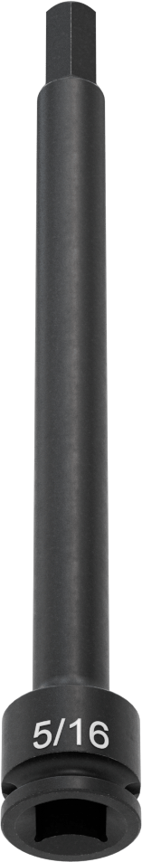 Uzun Uçlu Darbeli Altıgen Uçlu Soket, 3/8" Kare Tahrik, 5/16" Tahrik Boyutu, 6" Toplam Uzunluk