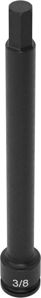 Uzun Uçlu Darbeli Altıgen Uçlu Soket, 3/8" Kare Tahrik, 3/8" Tahrik Boyutu, 6" Toplam Uzunluk