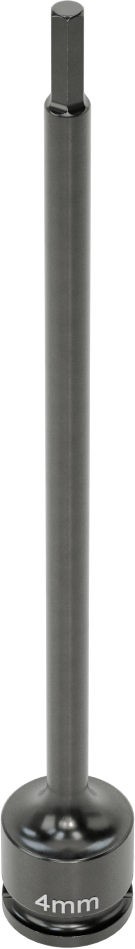 Uzun Uçlu Darbeli Altıgen Uçlu Soket, 3/8" Kare Tahrik, 4 mm Tahrik Boyutu, 6" Toplam Uzunluk