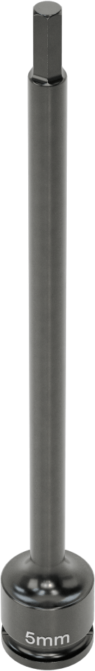 Uzun Uçlu Darbeli Altıgen Uçlu Soket, 3/8" Kare Tahrik, 5 mm Tahrik Boyutu, 6" Toplam Uzunluk
