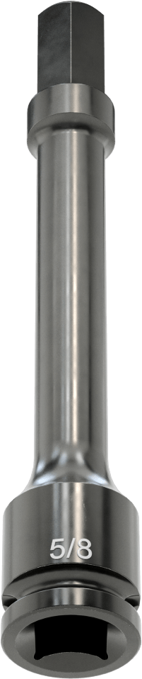 Uzun Uçlu Darbeli Altıgen Uçlu Soket, 1/2" Kare Tahrik, 5/8" Tahrik Boyutu, 6" Toplam Uzunluk